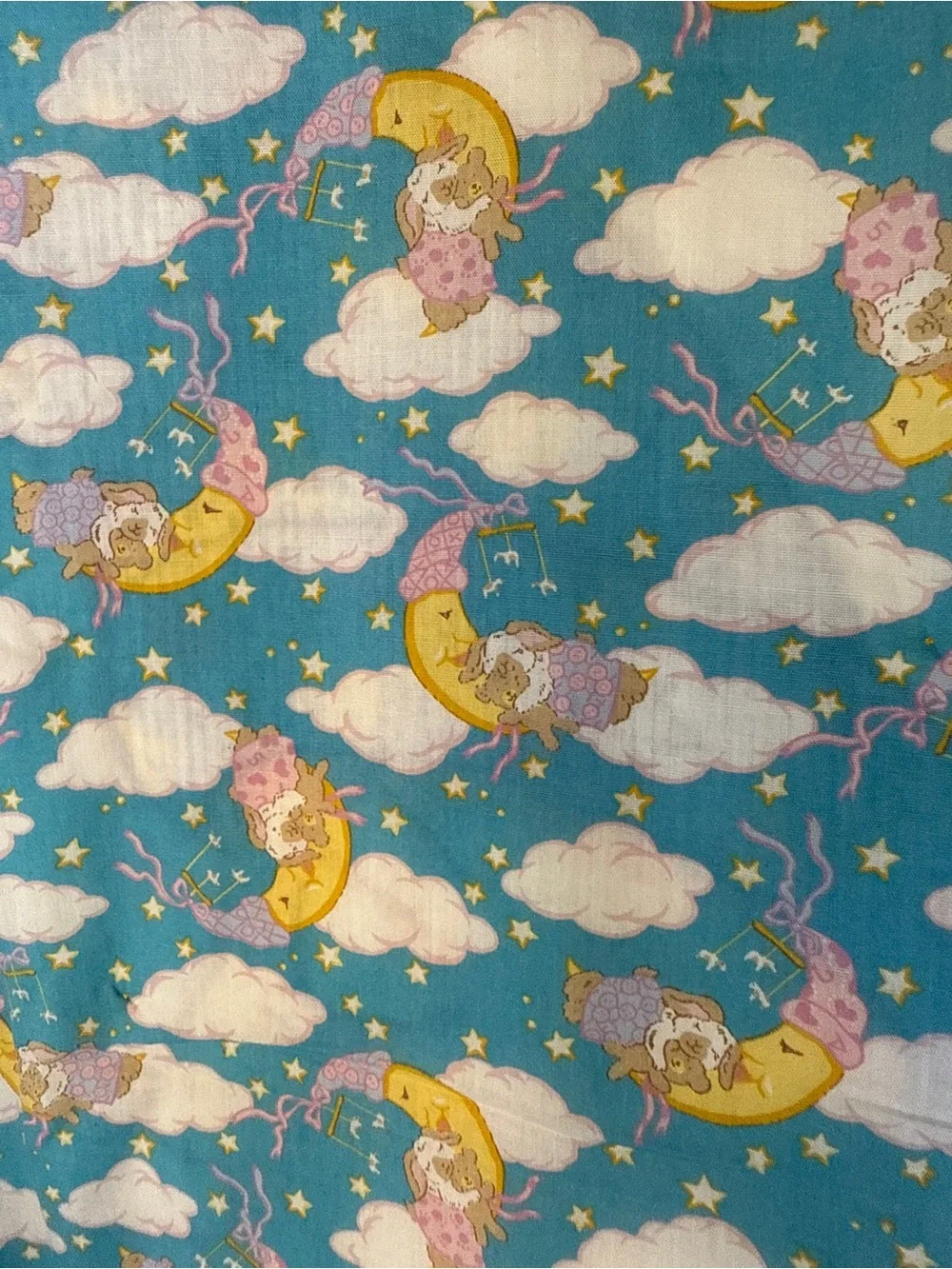 Vintage 1999 Bucilla Stamped cross stitch Mr.Moon and Me Crib size Baby Moon